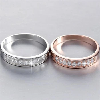 S925 Sterling Argintiu Diamant Anillos De Inel Bizuteria Câteva Bijuterii de Nunta Bizuteria pentru Femei Diamante Inel de Piatră prețioasă Cutie