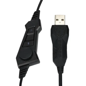 Sades A6 USB 7.1 Surround, Sunet USB Stereo Gaming Căști Peste Urechi Izolarea Zgomotului de Respirație Lumini cu LED-uri set de Căști pentru PC Gamer