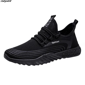 SAGACE Vara Barbati Pantofi ochiurilor de Plasă Respirabil de Moda Sălbatic Negru Classic Adidasi Barbati Negru Și Galben Adidasi Noi