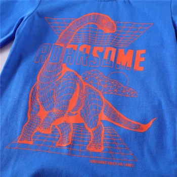 SAILEROAD 2020 Toamna Băiatul T-Shirt, cu Mâneci Lungi 2-7ani Dinozaur Tricou pentru Copii Băiat Imprimate Bluza pentru Baieti de Moda T-S