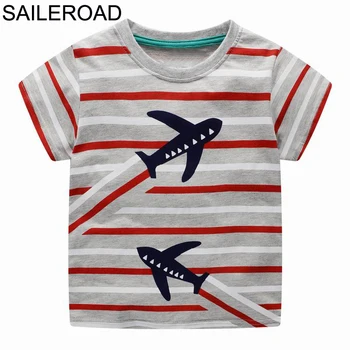 SAILEROAD Avion Haine pentru Baieti de 6 Ani Copii de Vară 2020 Copii Tees T-shirt unei fetițe Haine cu Maneci Scurte