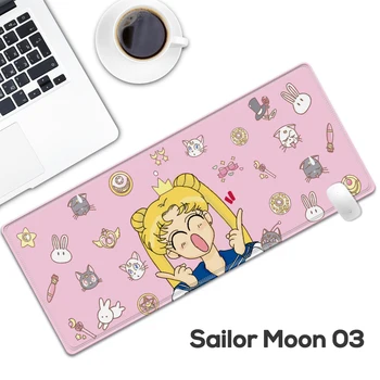 Sailor Moon Mouse Pad 800X300X3mm Îngroșa Cusătură Tastatura Soareci Mat Tableta Flamingo Anime Mause Pad Cadou pentru Fata