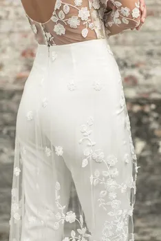 Salopeta Sexy Rochii de Seara cu Overskirt Pantaloni arab Dubai Lung Mâneci fara Spate Formale Rochie de Bal Lungime de Glezna Tinuta