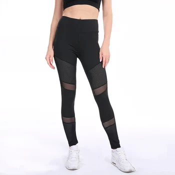 SALSPOR Roz a ochiurilor de Plasă Mozaic Yoga Pantaloni Femei Antrenament Glezna-Lungime Pantaloni Sport Cusaturi Tubulare Slim Push Up Lady Legging