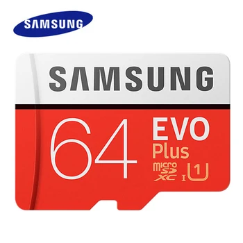 SAMSUNG Card de Memorie EVO Plus Micro SD 64GB Clasa 10 U1 Card MicroSD C10 UHS-I Trans Flash de 128GB, 256GB 512GB U3 4K Micro SDXC