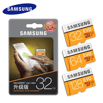 SAMSUNG EVO Card Micro SD 32GB, 64GB, 128GB Class10 Card de Memorie SDXC UHS-I Trans Flash 4K HD pentru Smartphone-Tableta cu Adaptor