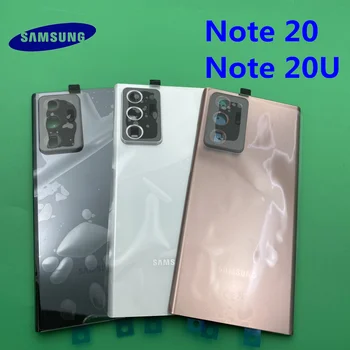 SAMSUNG Galaxy Nota 20 Note20 Ultra Înapoi Caz Capacul din Sticlă Capacul Carcasei Ușă Spate Înlocuire Original