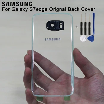 Samsung Original De Sticlă Din Spate A Capacului Bateriei Versiunea Transparent Pentru Samsung S7 G9300 S7 Edge G9350 Locuințe Înapoi Caz Acoperire