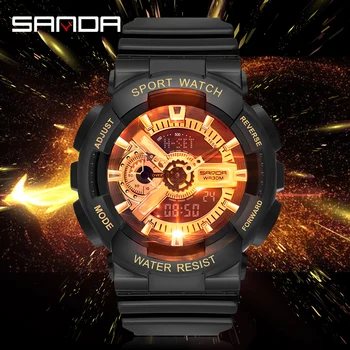 SANDA 2020 Fierbinte Vinde Ceas de Cuplu Unic Lampă de Mână cu Funcția Impermeabil Ceas Digital Multifuncțional Electronice Ceasuri Cadouri