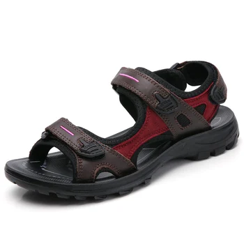 Sandale de vara din Piele în aer liber, Drumeții Pantofi Femei Plajă, Tobogane Respirabil Non-alunecare de Adidași Femeie sex Feminin Pantofi Trekking