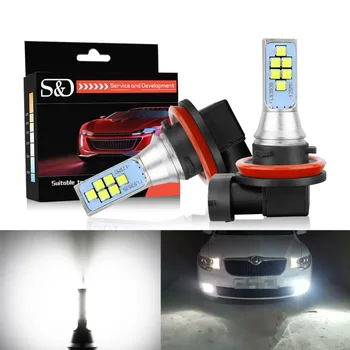S&D 2 buc Ceață cu LED-uri Becuri H8 H11, H16 Lumina LED-uri Auto HB3/9005 9006/HB4 5202 PSX24W CONDUS Masini Față de Lumină Lampă Auto 12V 24V