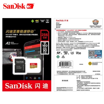 SanDisk Extreme Card Micro SD 256g 128g Card de Memorie UHS-I SDHC, SDXC U3 V30 32g 64g TF Card pentru Camera Smartphone Transport Gratuit