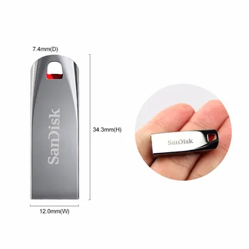 SanDisk USB Original CZ71usb Pendrive USB 2.0 Flash Drive 64GB 32GB 16GB Pen Drive Metal Unitate Flash de Înaltă Calitate de Dispozitiv de Stocare