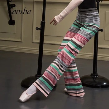 Sansha Adult Multicolor Largi Picior Knit Pant Balet Încălzească Pulover Fete Femei Dans Tricotaje KC0101C