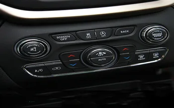 Sansour Auto Aer Conditionat AC Clima Buton de Control Pe Capacul CD Buton Comutator Buton Inel Decor Pentru Grand Cherokee+