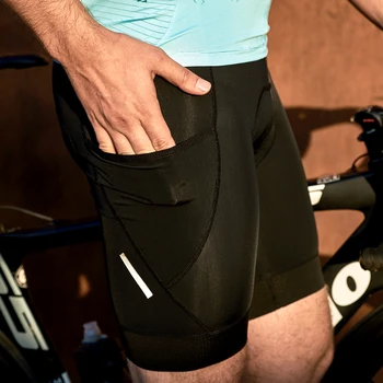 Santic Ciclism Salopete pantaloni Scurți de Vară Bărbați 4D Coolmax Respirabil Captusit Biciclete de Înaltă elastic curea de transpirație din Asia dimensiune M9C05103