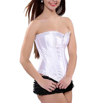Sapubonva corset bustiere sus plus dimensiune corset lenjerie sexy porno costum corsetto femme model vintage femei negru alb roșu