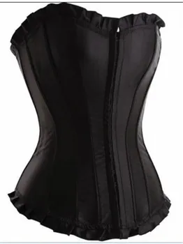 Sapubonva corset bustiere sus plus dimensiune corset lenjerie sexy porno costum corsetto femme model vintage femei negru alb roșu