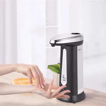Sapun lichid cu Dozator 400Ml Automat Inteligent Senzor de Inducție Touchless ABS Spălare de Mână Dozatoare pentru Bucătărie, Baie