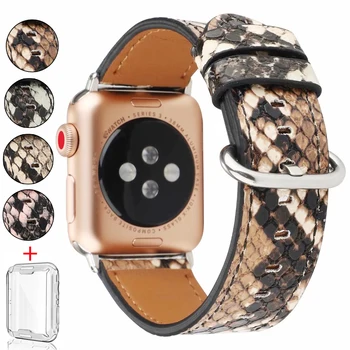 Sarpe Bandă de Piele pentru Apple Watch 6 5 4 3 SE 44mm 40mm Watchband Încheietura Trupa pentru IWatch Serise 6 5 4 3 2 1 42mm 38mm Curea