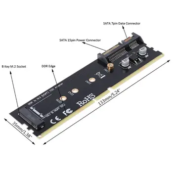 SATA III la M. 2 (unitati solid state) B-Cheie 2230/2242/2260/2280 SATA bazate pe SSD Adaptor de Card