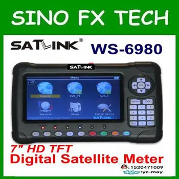 Satlink WS6980 DVB-S2+DVB-C+DVB-T2 COMBO satelit finder analizor de Spectru prin satelit finder metru WS-6980