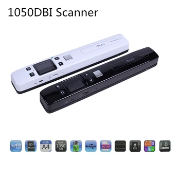 Scanner portabil iScan 900DPI 1050DBI Format Imagine Document A4 Scanner Display LCD JPG/PDF USB2.0 Scanner Picătură De Transport Maritim