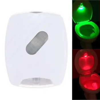 Scaun de toaletă Lumina de Noapte Smart Senzor de Mișcare Toaletă Capac Lampă de Inducție Folosit de 2*Baterii AA de Fundal Pentru Wc Baie de Lumina