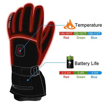 Schi de iarnă în aer liber USB Electrice Incalzite Mănuși de Mână mai Cald Cu 4000mAh Baterie Reîncărcabilă Ciclism Mănuși de Motociclete