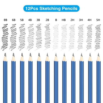 Schiță Creioane Set de Rechizite pentru Artist Acuarelă Metalice Gras Creioane Colorate Set Incepator Pictura Desen Creion Kit de Arta