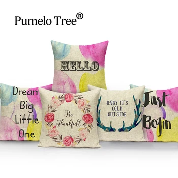 Scrisoare roz capac de perna decorative, perne, flori de Dropshipping față de pernă de imprimare perne decor acasă Personalizate, pernă acoperă
