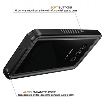 Scufundări Impermeabil Cazuri de Telefon pentru Samsung Galaxy S8 S9 Plus Nota 8 S7 Edge Acoperi Clar Spate Caz cu Ecran Protector float curea