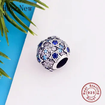 Se Potrivesc Original Pandora Brățară Farmec Real Argint 925 Forma Minge Steaua Deschide Albastru Roz Piatra Șirag De Mărgele Face Femeile Berloque 2019