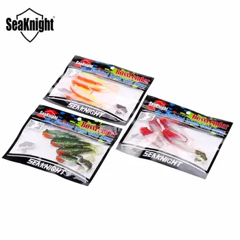 SeaKnight SL005 Moale Momeala 16g 90mm 3.5 în 4buc cu Cârlige Duce Capul Moale Atrage 3D Ochi de Pește pentru Râului Lac de Pescuit Nada