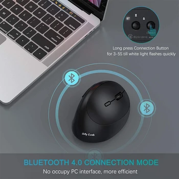 SeenDa Verticale Mouse-ul fără Fir Bluetooth Reîncărcabil &2.4 G USB&Type-c Mouse-ul pentru Mackbook Laptop de Gamer Mouse de Calculator Silent