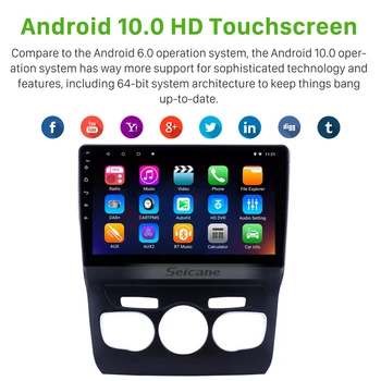 Seicane 10.1 inch Android 10.0 GPS Navi Auto Auto Radio Player pentru anul 2013 2016 Citroen C4 Volan Controlul