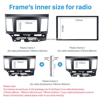 Seicane Auto 2DIN Radio Fascia pentru 2010 Mitsubishi Fortis & Lancer Auto Stereo Cadru de Instalare pe CD Panou Ornamental