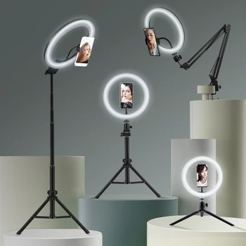 Selfie Inel Fotografie Lumină Led-Uri Janta De Lampa Cu Suport Mobil Suport Trepied Suport Ringlight Pentru Streaming Video Live