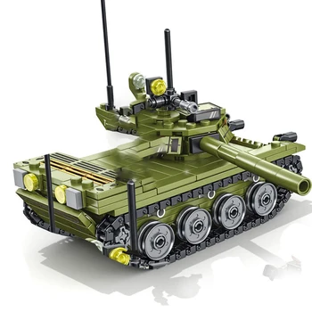 SEMBO 324pcs Militare Tanc principal de luptă Serie de Arme ww2 Blocuri Rezervor Armata Oraș Lumineze Cărămizi Jucarii Pentru Copii Băiat