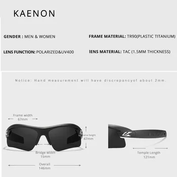 Semi fără rame, ochelari de Soare Sport KAENON Polarizate TR90 Grosimea Lentilei Nuante Barbati Brand de Design de Siguranță Ochelari de cal Cu Cutie de Original