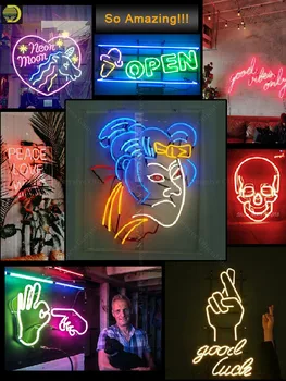 Semn de Neon Pentru a reveni La Nouăzeci de Neon Litere Cu Buzele Personalizate lucrate manual casă de sticlă, tuburi de neon personalizate Impact Atrage lumina