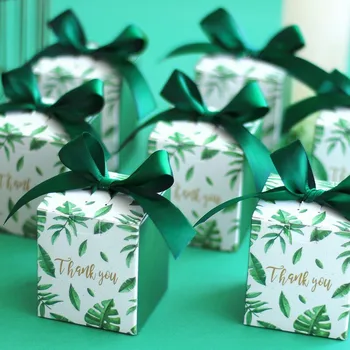 Sen Departamentul Verde Creative Pătrat cutie de bomboane de favoarea nunta cutie de ciocolata consumabile partid cutie de crăciun cutie de cadou copil de dus