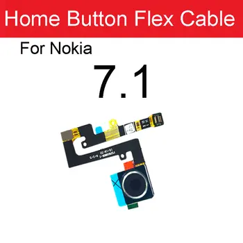 Senzor de amprentă digitală se Întoarcă Acasă Tastă Meniu Butonul Flex Cablu Panglică Pentru Nokia 7.1 TA-1085 Înlocuirea Pieselor de schimb