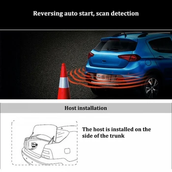 Senzor de parcare 6 Senzori Auto Automobile Radar de mers înapoi Electronice Auto Detector de Suport Kit-ul de Voce pentru Accesorii Auto