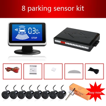 Senzor De Parcare Parktronic 8 Senzori Auto Automobile Radar De Mers Înapoi Electronice Auto Detector Suport De Asistență Kit Buzzer