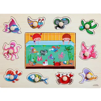 Set complet de Mână-ales de Placi din Lemn Cuie Puzzle de Educație Timpurie Iluminare Didactice Copil Jucării Unghii Panoul de Puzzle-uri de Potrivire
