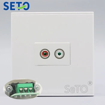 SeTo 86 Tip Single-Port Red & White Audio Panou De Perete Placa Socket Keystone Masca