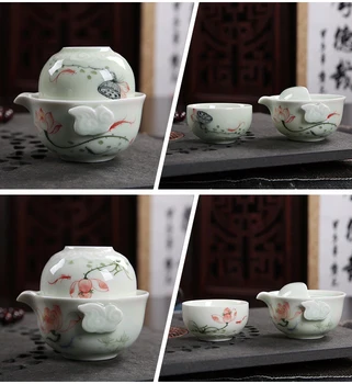 Seturi de ceai Kung Fu Ceramica Set de Ceai 1 Ghiveci 1 Cana de Ceai de Vase de Înaltă Calitate Elegant Gaiwan Frumos și Ușor de Ceai Ceainic