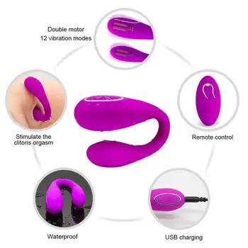 Sex Shop Pentru Cuplu Sex Produs Fără Fir Vibrator Dublu G Spot Vibro Clitorisul Stimulator Vibrator Vibrator De Chilotei Pentru Femei