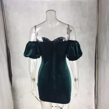 Sexy catifea Strapless rochie de Vara femei vintage de Pe Umăr rochii de femeie noapte de petrecere bodycon Rochie de club sukienki vestido 2020